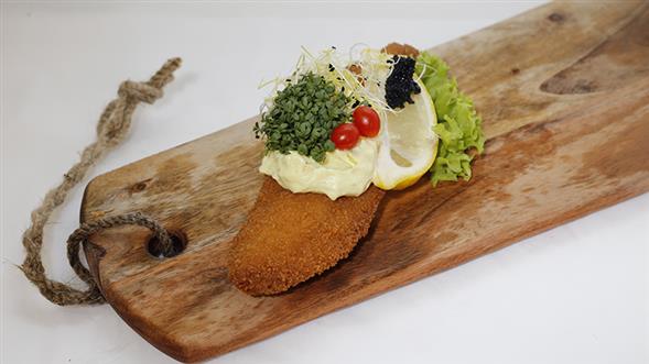 Fiskefilet med remoulade og citron (Alm)
